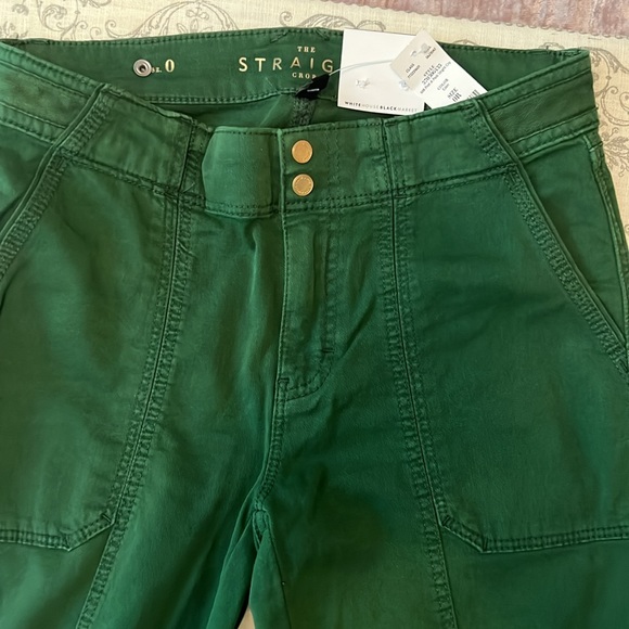White House Black Market Mid-Rise Pret-A-Pedi Straight Crop Pants New Sz 0 NWT - Picture 5 of 8